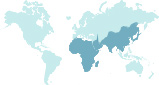 Asia, Africa & Middle East World Map